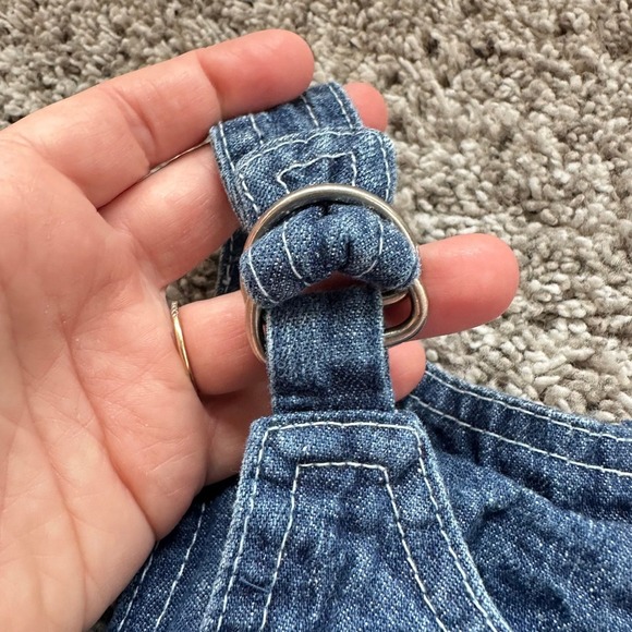 Vintage My Little Pony Girls Denim Jumper Dress Size 5 Snow'El Embroidered - Picture 4 of 8